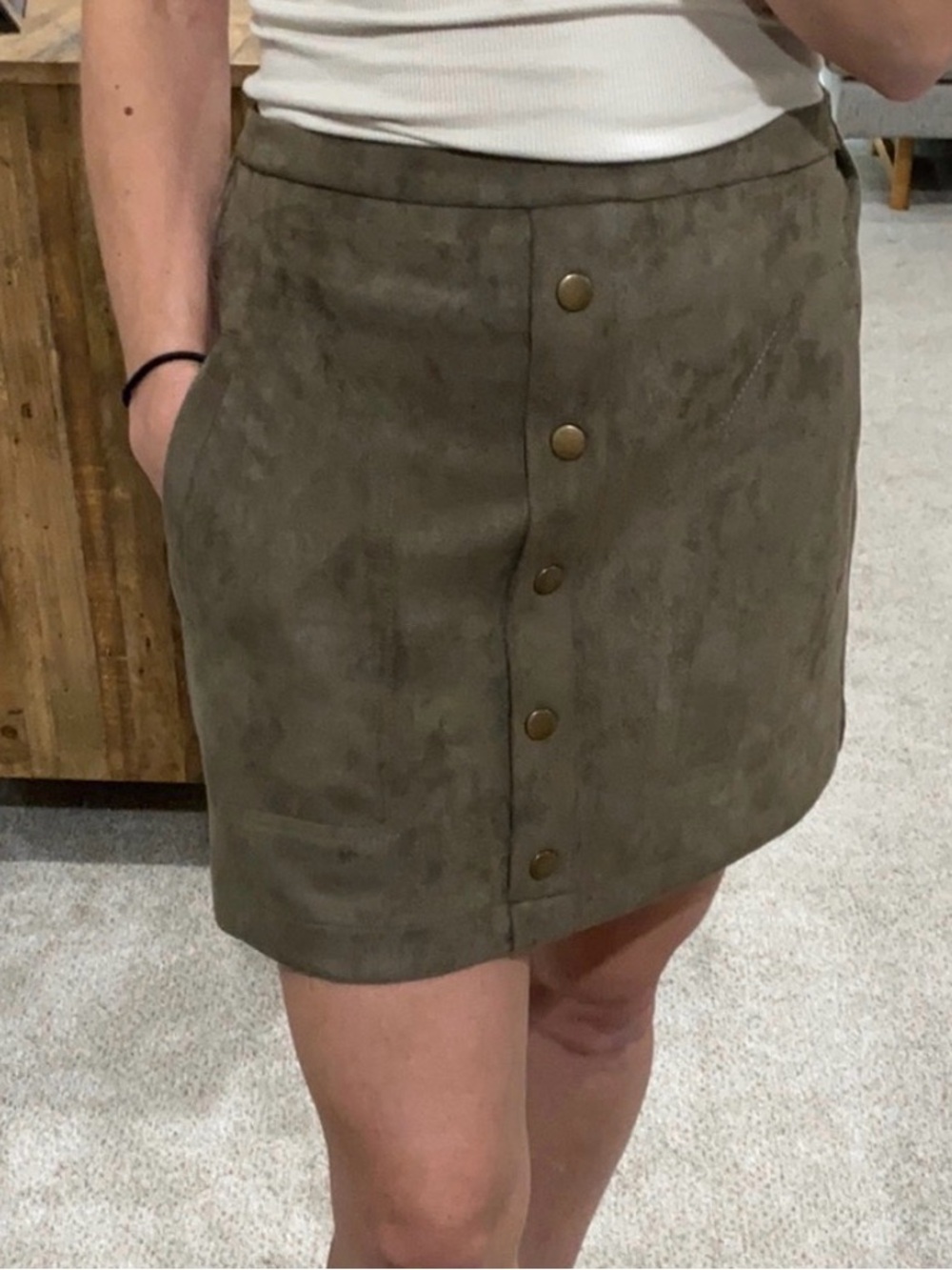 Ivy & Leo Faux Suede Skirt